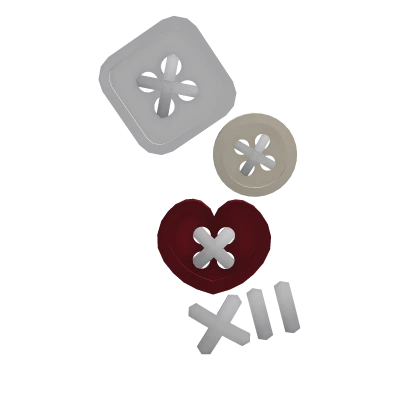 Harajuku mori kei igari twee button hairclip