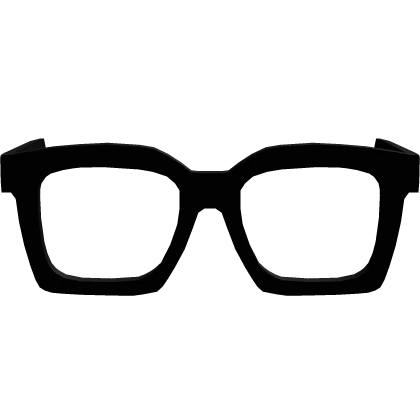 Chunky Black Square Glasses Low
