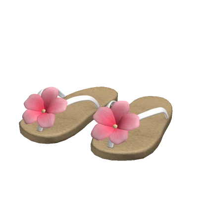 Summer Hibiscus Flower Slippers