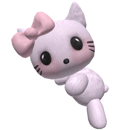 Light Pink Cutesy Happy Kitten Companion On Head