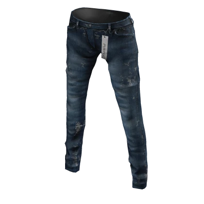 Designer Skinny Jeans - Distressed Blue