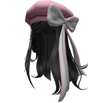 Cute hair w/ Beautiful Beret Bow - Black