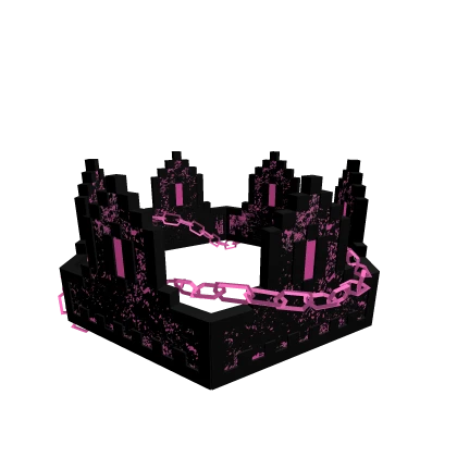 Pink Grunge Gothic Chained 8-Bit Crown [ADD-ON]