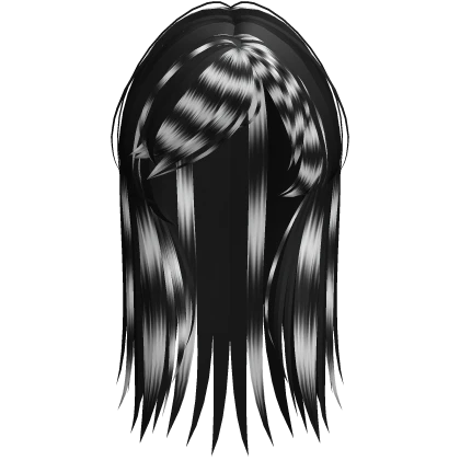 White & Black Raccoon Messy Spikey Punk Scene Hair