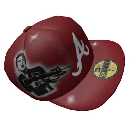 Red ScarFace x ATL Fitted Cap | Sideways