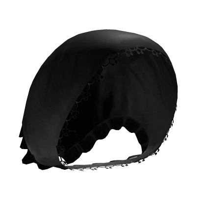 Black Laced Head Scarf