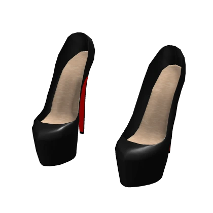 Y2K ⨾ Black Platform designer Stiletto Pumps Heels