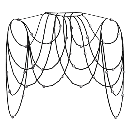 fancy chain on shoulder