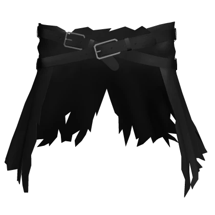 Black Torn Waist Coat w/ 2 Belts [1.0]