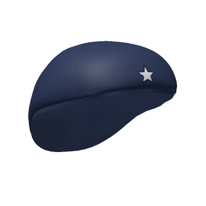 Star Beret in Navy Blue