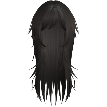 cute messy emo ghost hair dark brown