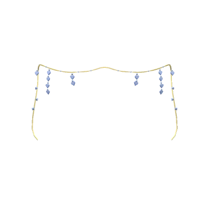 Golden Jewel Face Chain in Blue