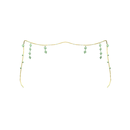 Golden Jewel Face Chain in Green