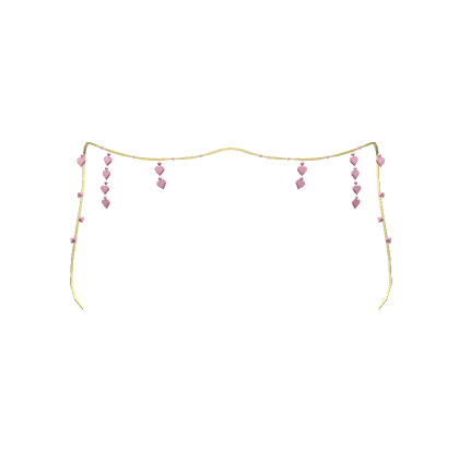 Golden Jewel Face Chain in Pink