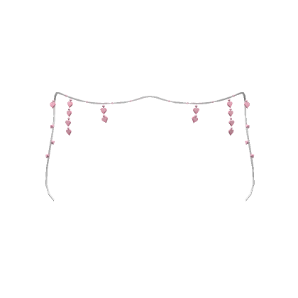 Silver Jewel Face Chain in Pink