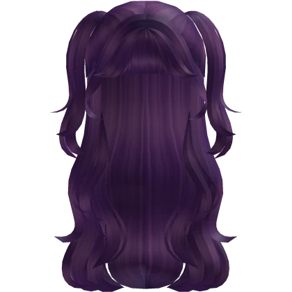 Wavy Layered Purple Hair With Cute Ponytails
 
