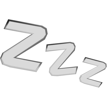 Sleepy Anime Expression Symbol Zzz Emote 3D Z's