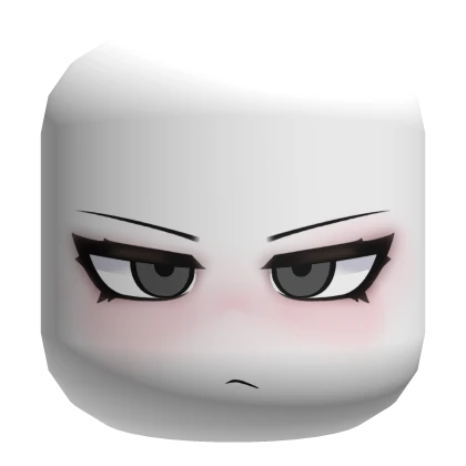 Colorable Eyes Angry Face - White