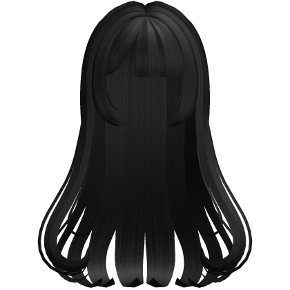 🤍 long whimsy pretty blowout hair black