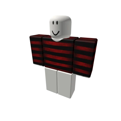 Red striped sweater grungy jumper distressed sad