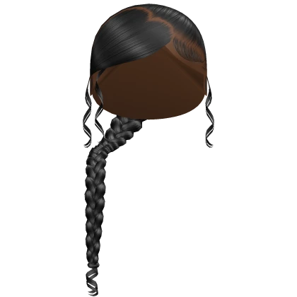 Heart Swoop w Braid in Black