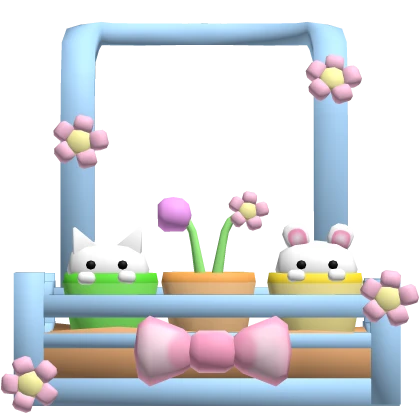 (3.0) cute blue garden cat pet carrier