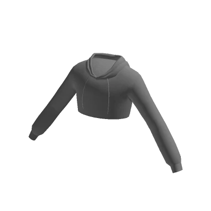 Grey Cropped Hoodie