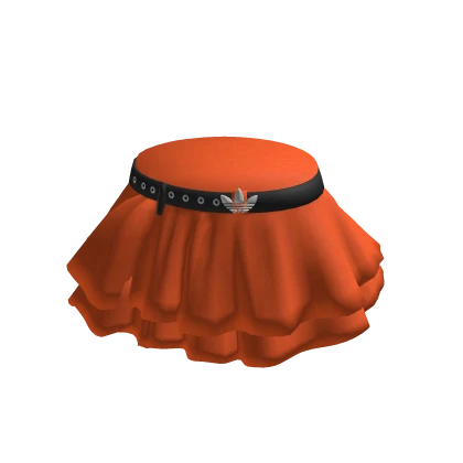 adidas Y2K Tiered Skirt with Belt Acid Orange