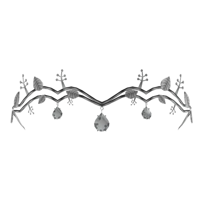 Silver Crystal Fairycore Tiara