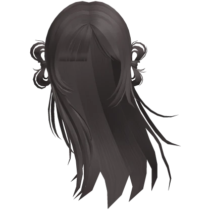 ♡ windy wispy ash brown shoujo anime hair w/ buns