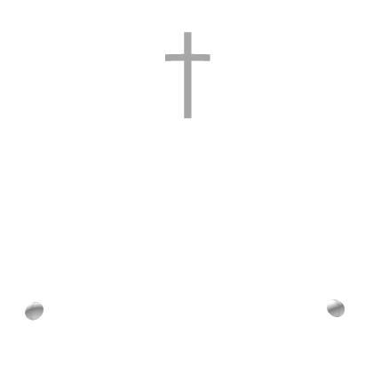 White Face Piercings With Cross