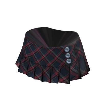 Vintage Plaid Mini Skirt | Blue & Red