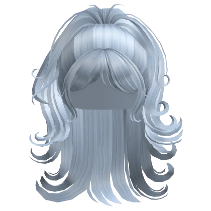 ♡ swirly bedhead messy ponytail (sky blue)