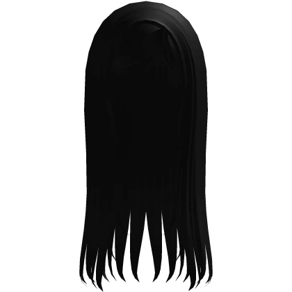 ♡ long straight goth moe hair (black)