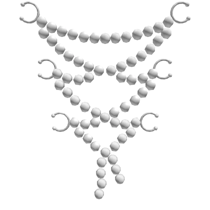 Pearls back lace in white