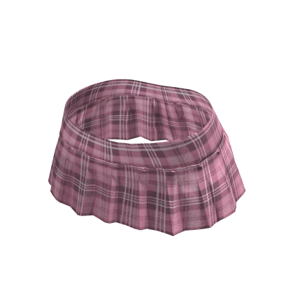 ☆ 2000s Mini Pleated Skirt in Baby Pink Plaid