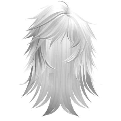 Emo Wispy Straight Hair (White)