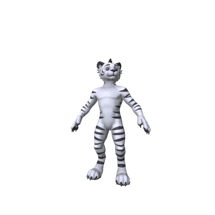 White Tiger Furry Animal Body
