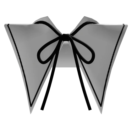 Pitch Black White Nun Bow Collar