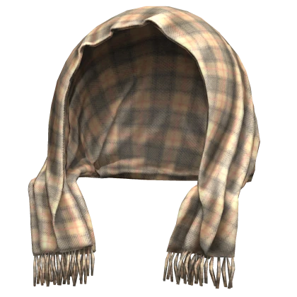 Beige Flannel Headscarf