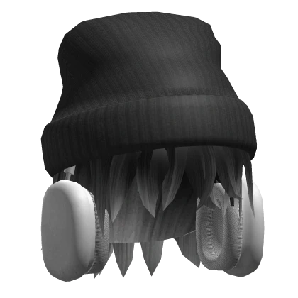 Messy Hair w/ Headphones & Y2K Beanie