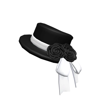 ୨୧: kawaii gothic doll top hat with black roses