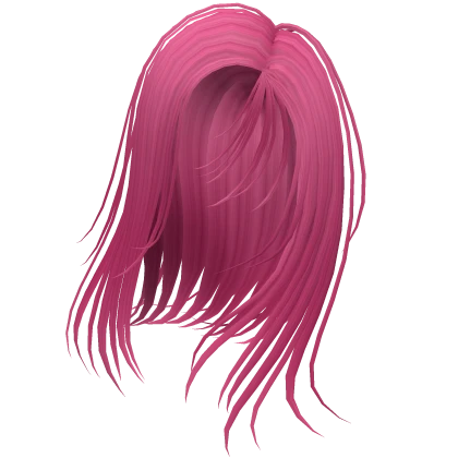 Hot Pink Windy Flowing Long Straight Anime Hair