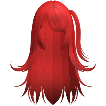 Soft Red Anime Ponytail Hair W Bangs Christmas