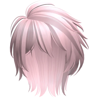 messy anime boy mullet (pink)