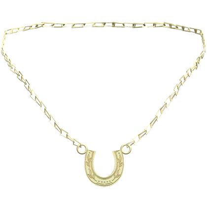 Gold Equestrian Horse Shoe Necklace 3.0