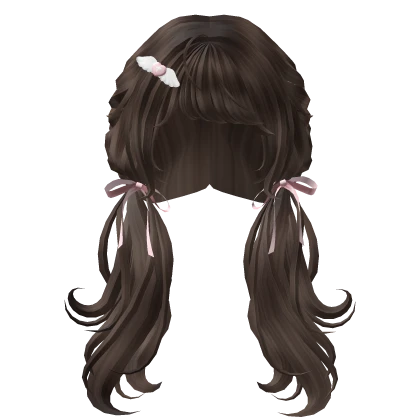 🍀Ribbon Braid Pigtails (Brown)