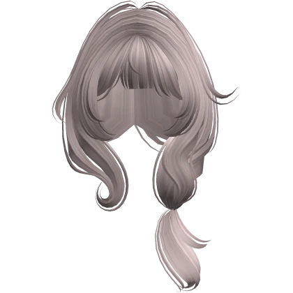 Cute Cottage Core Messy Fluffy Pigtail (Ash)