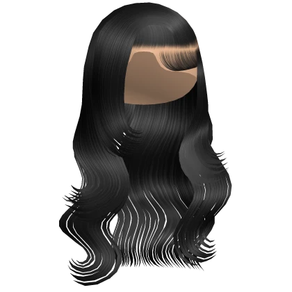 Curled N Wavy Layered Side Part in Black