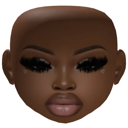 Fancy Baddie mesh head makeup dramatic lashes